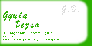 gyula dezso business card
